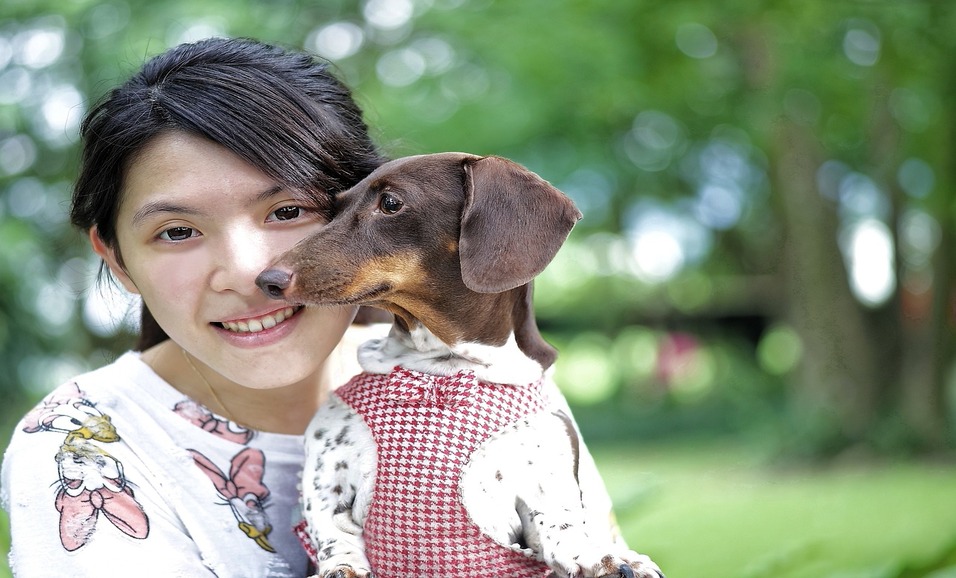 Niña con perro