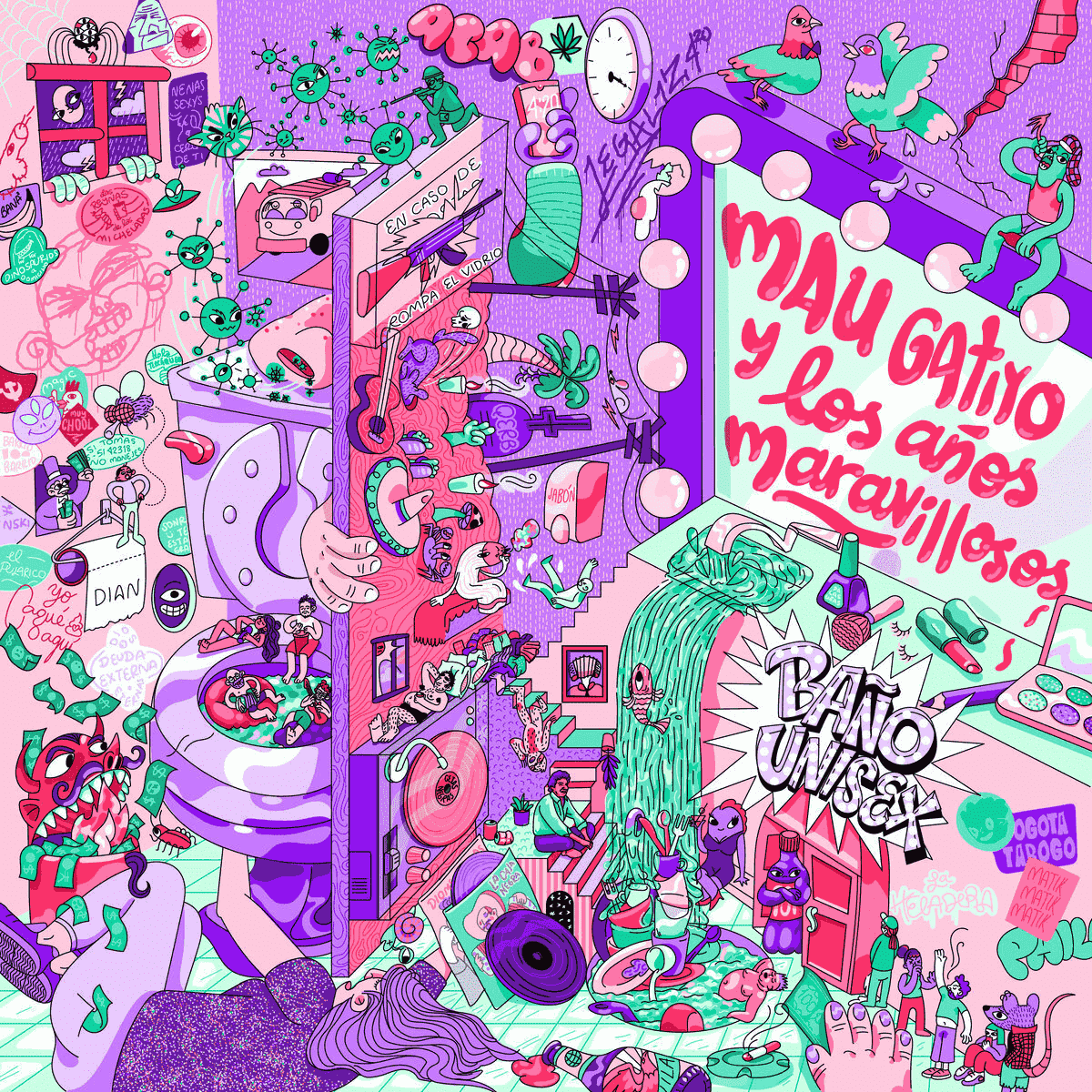 Portada del disco Baño unisex de Mau Gatiyo y los años maravillosos