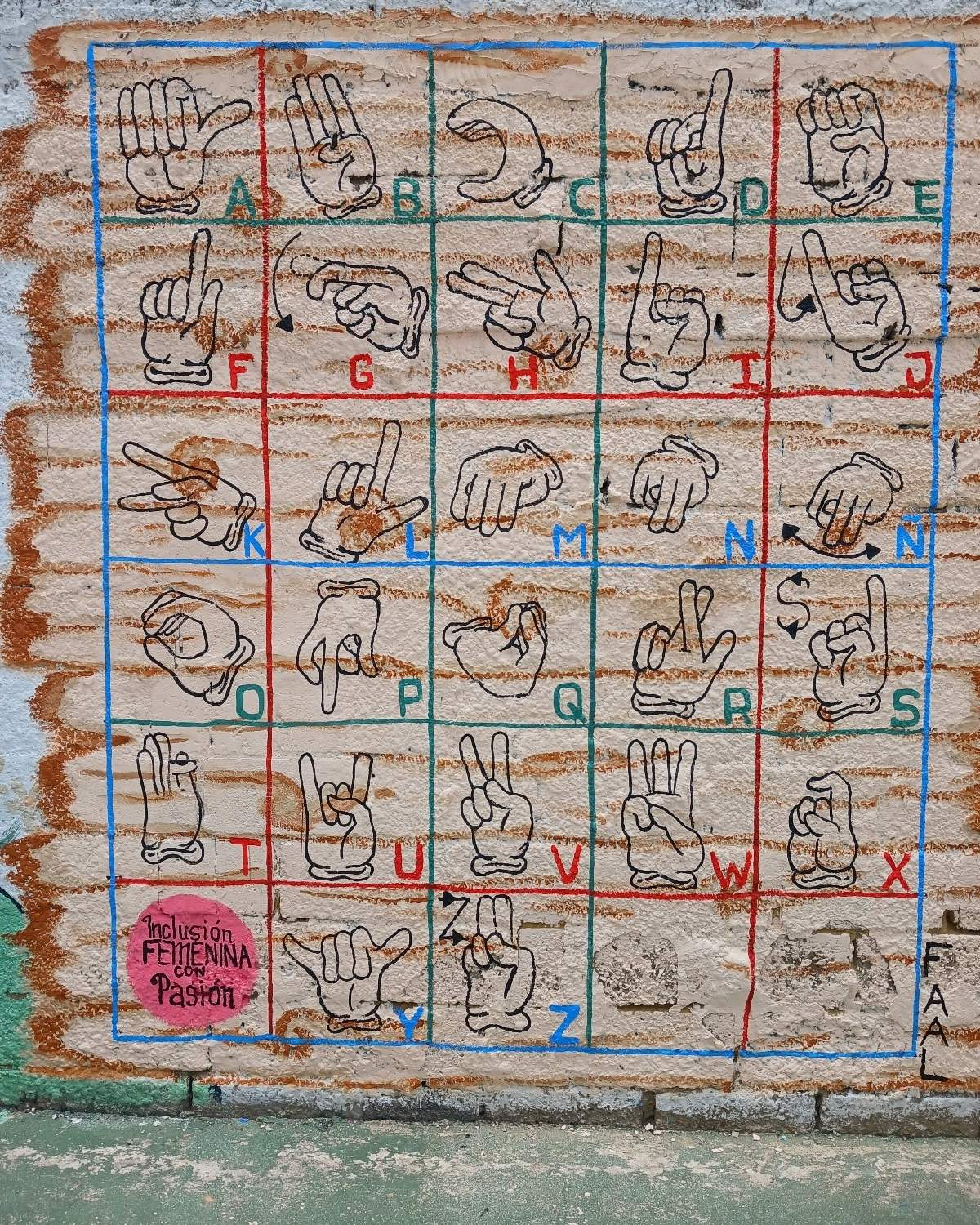 Mural de lenguaje de señas