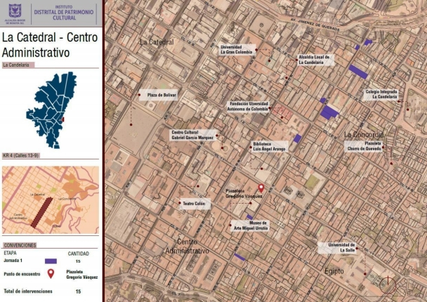 Mapa del Centro de Bogotá