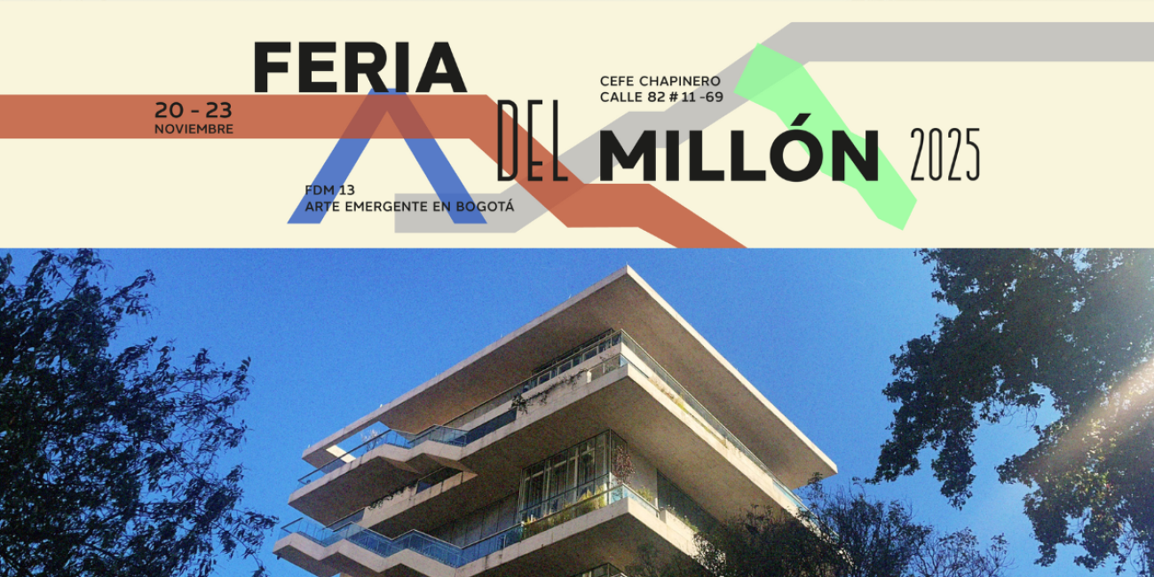 Fotografía del centro felicidad chapinero con el banner de la feria del millón