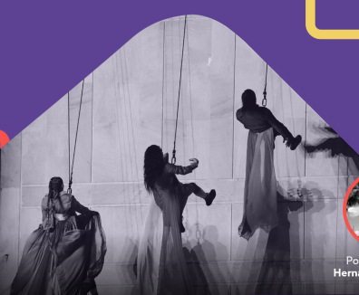 Artistas  haciendo danza aérea