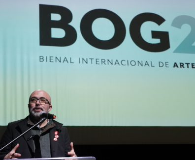 Secretario de cultura en lanzamiento de Bienal 2025
