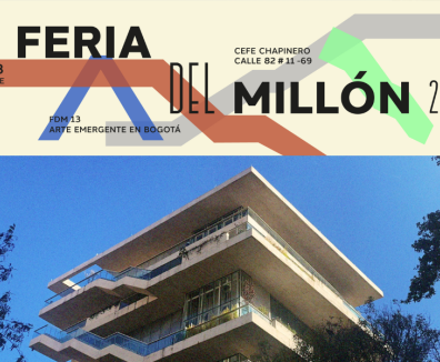 Fotografía del centro felicidad chapinero con el banner de la feria del millón