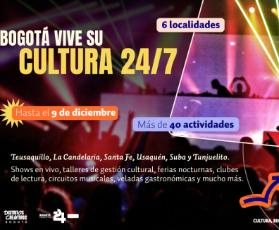 Bogotá activa circuitos culturales y creativos en seis localidades con agenda diversa y nocturna