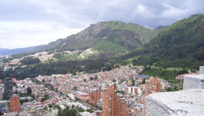 Foto panorámica de Bogotá