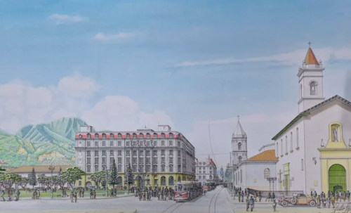 Ilustración de portada: Parque Santander 1930 por Julio López