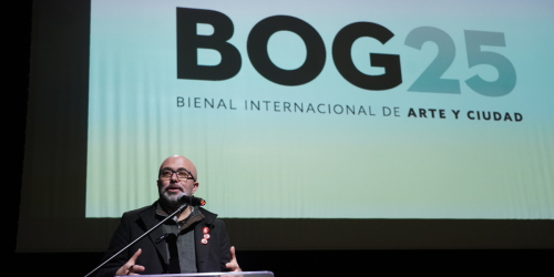 Secretario de cultura en lanzamiento de Bienal 2025