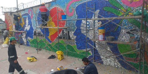 Mural en barrio de Bogotá