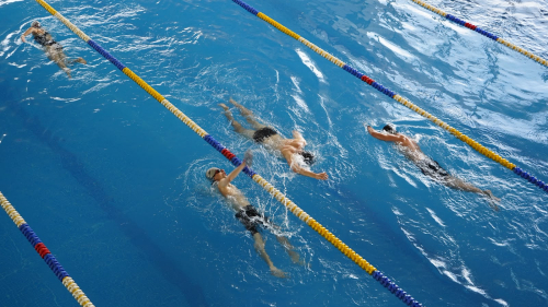 Fotografía de personas nadando en la piscina del Centro Felicidad Chapinero