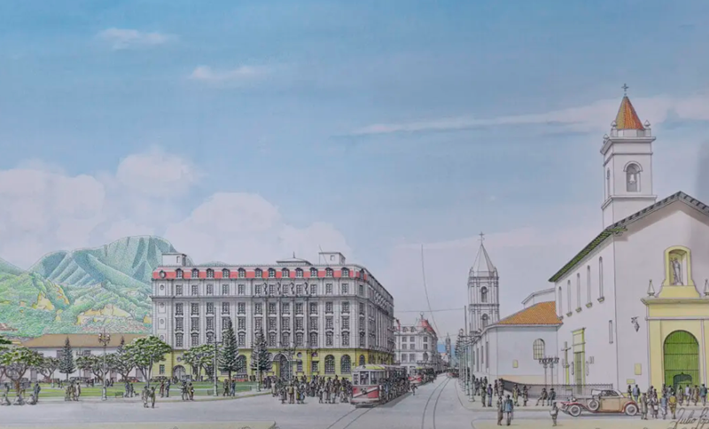 Ilustración de portada: Parque Santander 1930 por Julio López