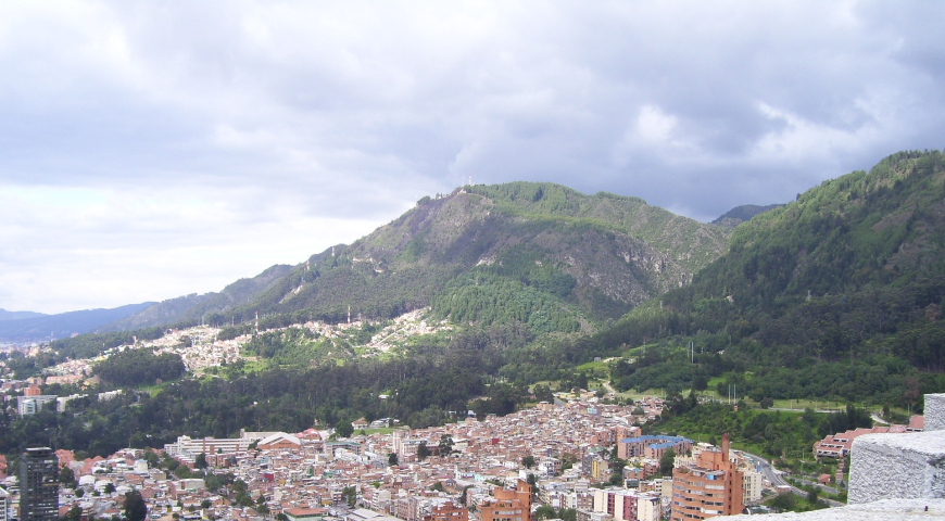 Foto panorámica de Bogotá
